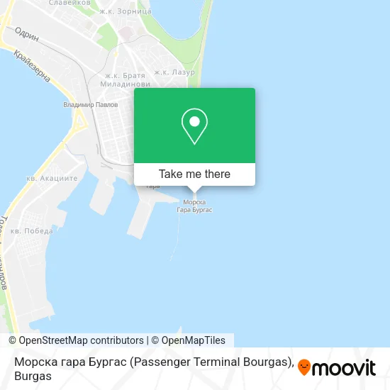 Карта Морска гара Бургас (Passenger Terminal Bourgas)