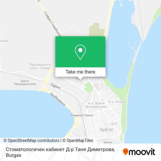 Карта Стоматологичен кабинет Д-р Таня Димитрова