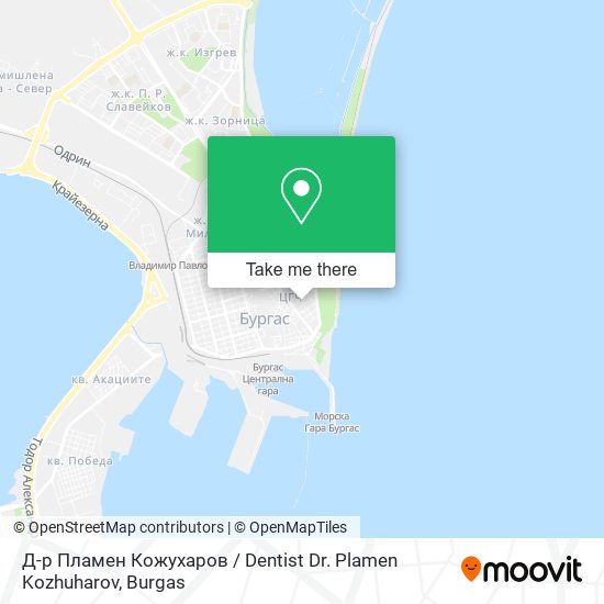 Карта Д-р Пламен Кожухаров / Dentist Dr. Plamen Kozhuharov