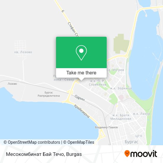 Карта Месокомбинат Бай Течо