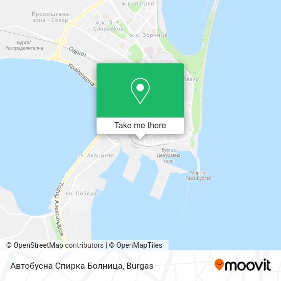 Карта Aвтобусна Спирка   Болница