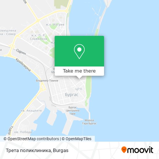 Трета поликлиника map