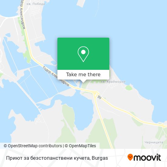Приют за безстопанствени кучета map