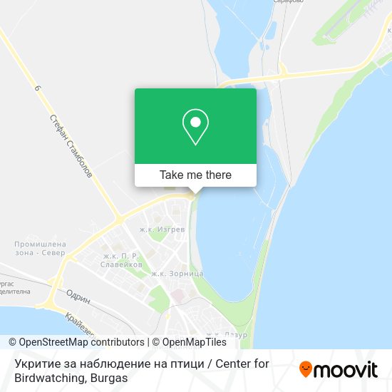 Карта Укритие за наблюдение на птици / Center for Birdwatching