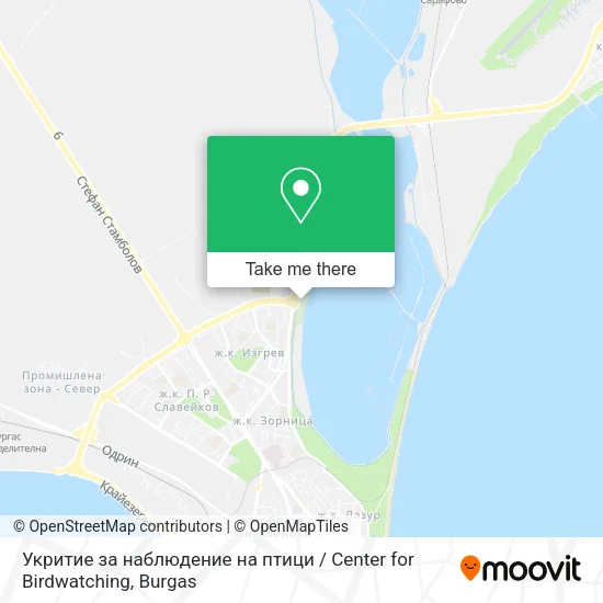 Карта Укритие за наблюдение на птици / Center for Birdwatching