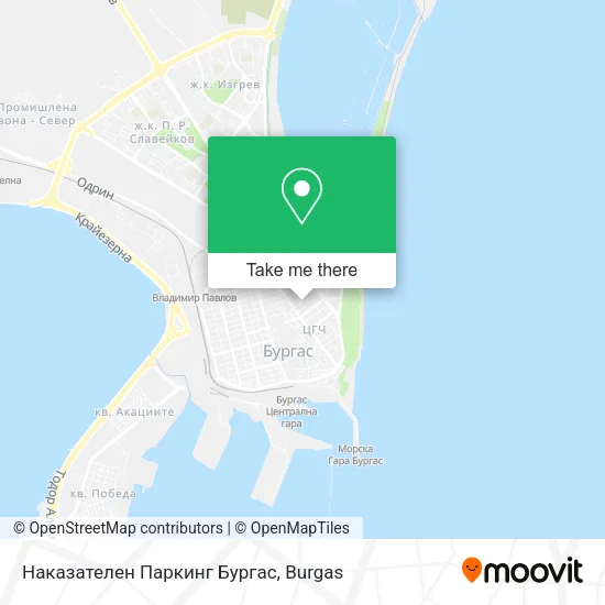 Карта Наказателен Паркинг Бургас