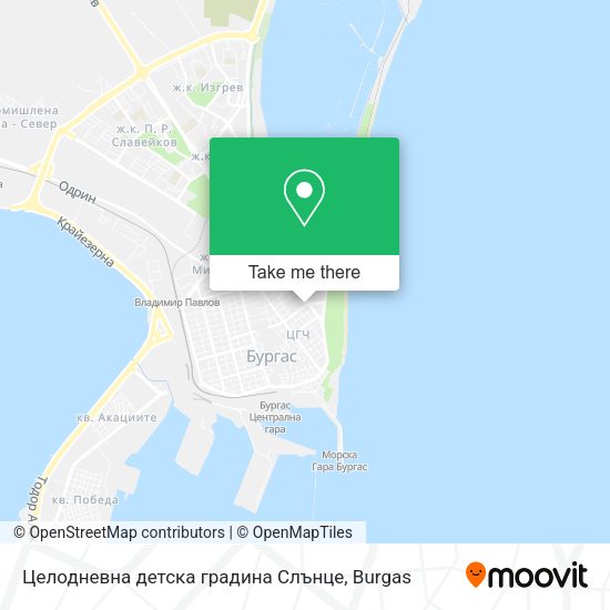 Карта Целодневна детска градина  Слънце