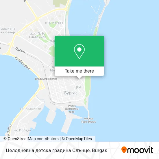 Карта Целодневна детска градина  Слънце
