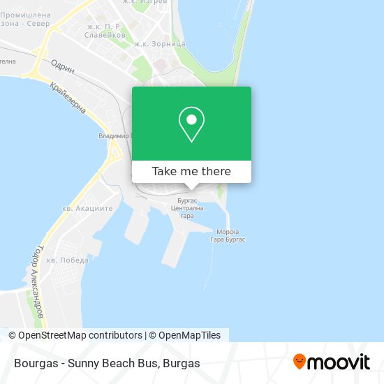 Bourgas - Sunny Beach Bus map