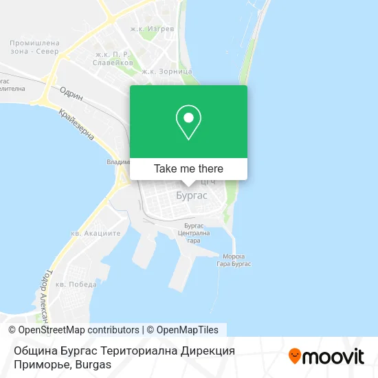 Карта Община Бургас Териториална Дирекция Приморье