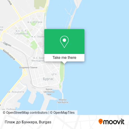 Карта Плаж до Бункера