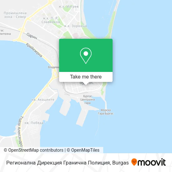Карта Регионална Дирекция Гранична Полиция