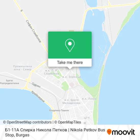 Карта Б1-11А Спирка Никола Петков |  Nikola Petkov Bus Stop
