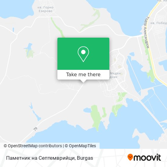 Карта Паметник на Септемврийци