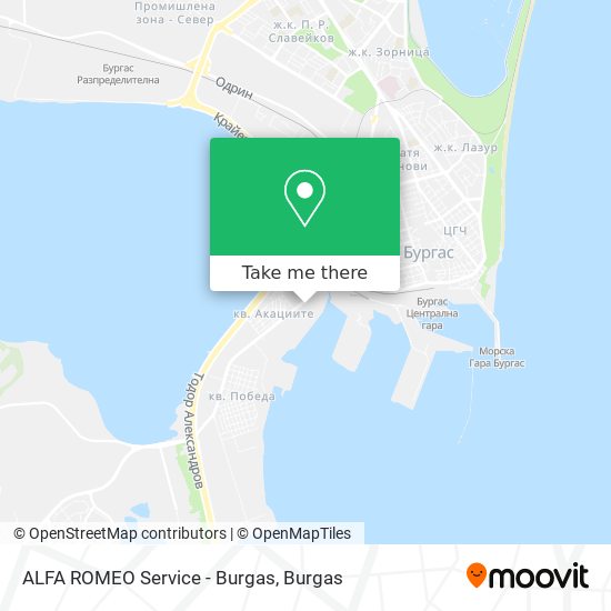 ALFA ROMEO Service - Burgas map