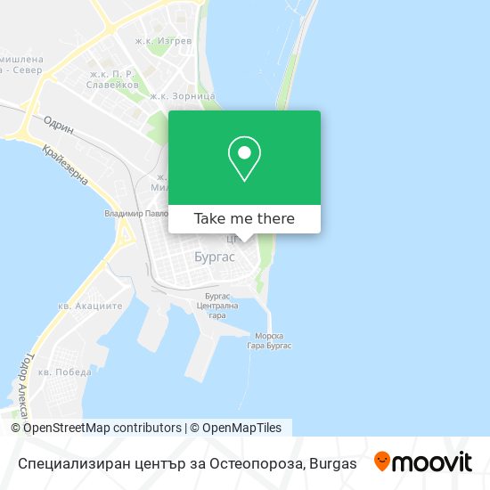 Специализиран център за Остеопороза map