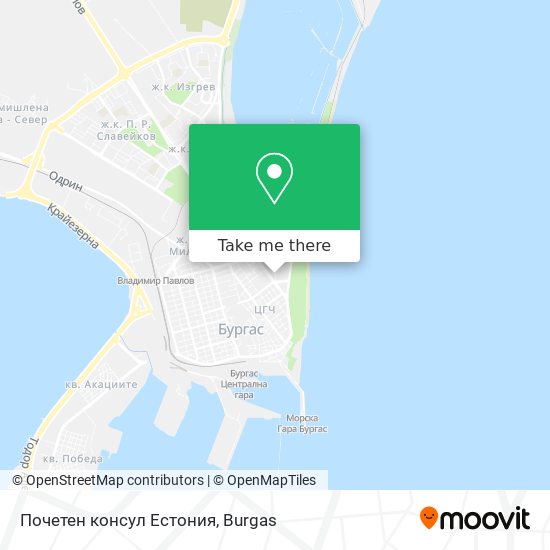 Карта Почетен консул Естония