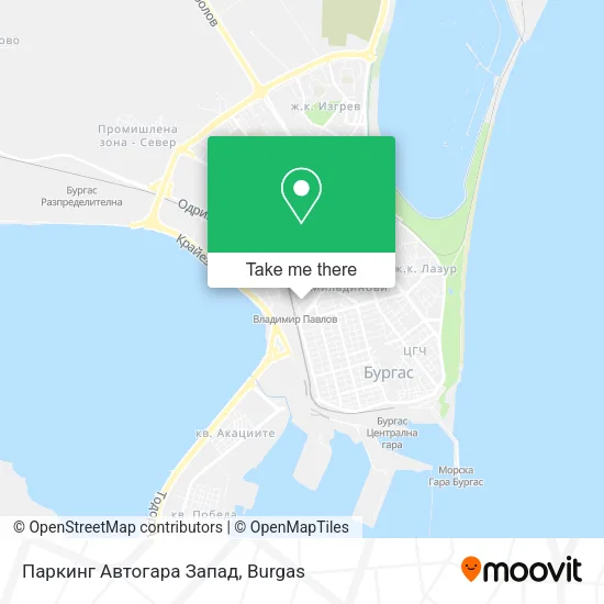 Карта Паркинг Автогара Запад