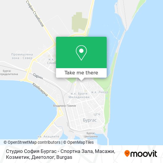 Студио София Бургас - Спортна Зала, Масажи, Козметик, Диетолог map