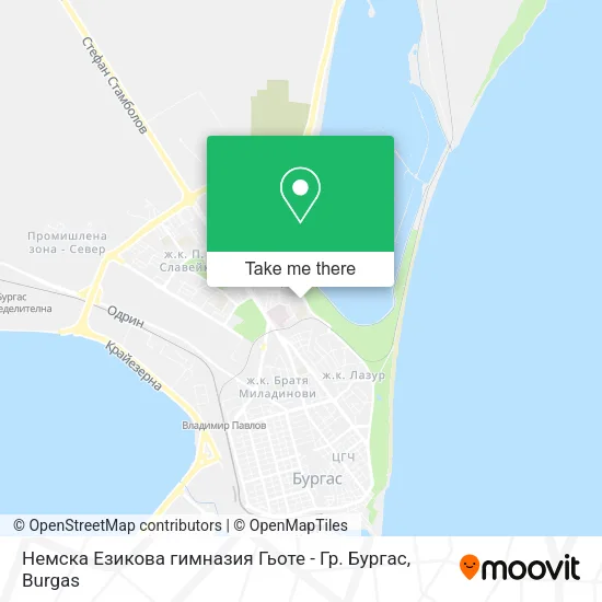 Карта Немска Езикова гимназия Гьоте - Гр. Бургас