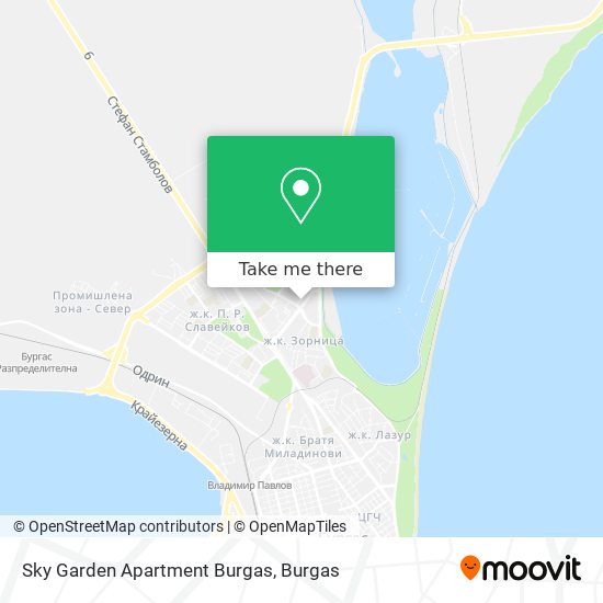 Sky Garden Apartment Burgas map