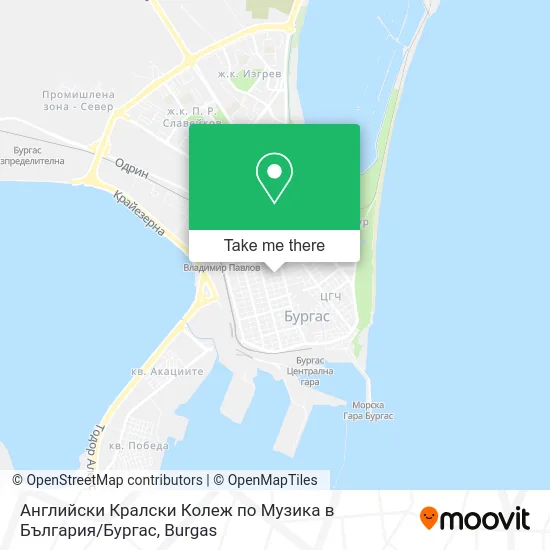Английски Кралски Колеж по Музика в България / Бургас map