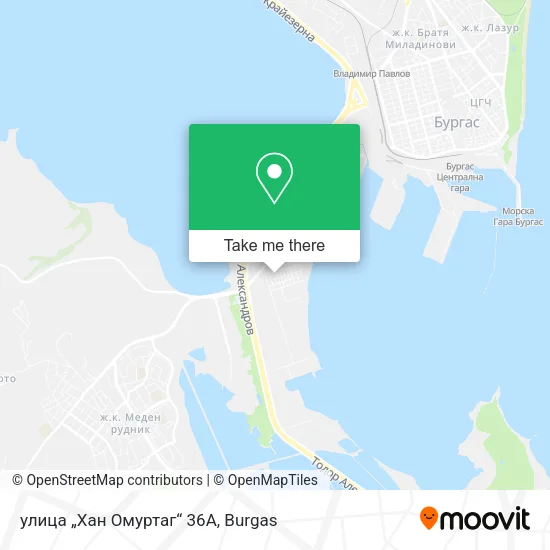 Карта улица „Хан Омуртаг“ 36А