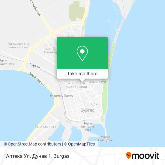 Карта Аптека Ул. Дунав 1