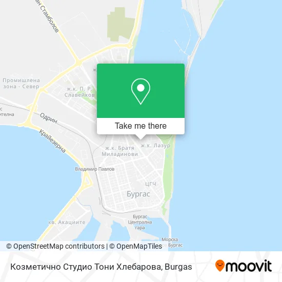 Карта Козметично Студио Тони Хлебарова