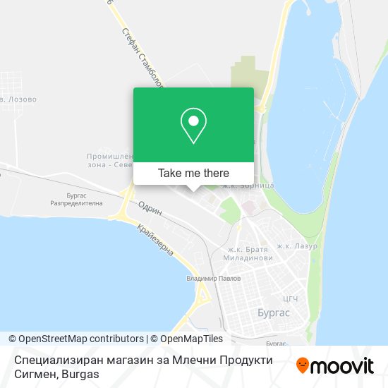 Карта Специализиран магазин за Млечни Продукти Сигмен