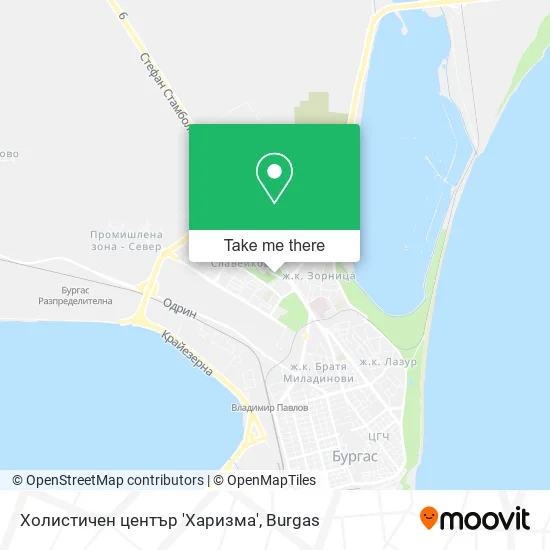 Карта Холистичен център 'Харизма'