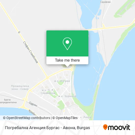 Карта Погребална Агенция Бургас - Авона