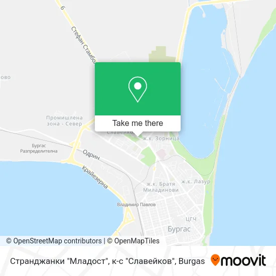 Карта Странджанки "Младост", к-с "Славейков"