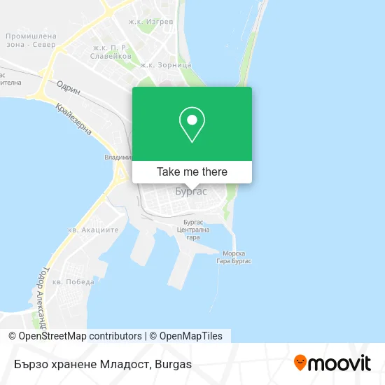 Карта Бързо хранене Младост