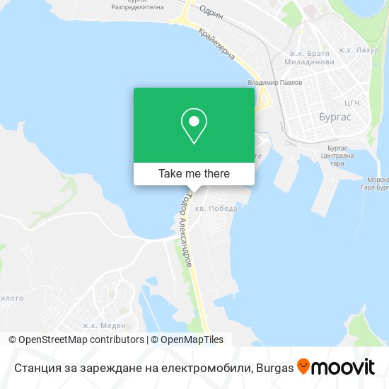 Станция за зареждане на електромобили map