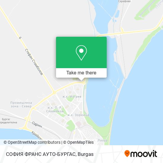 СОФИЯ ФРАНС АУТО-БУРГАС map