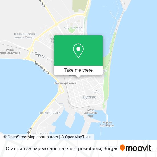Карта Станция за зареждане на електромобили