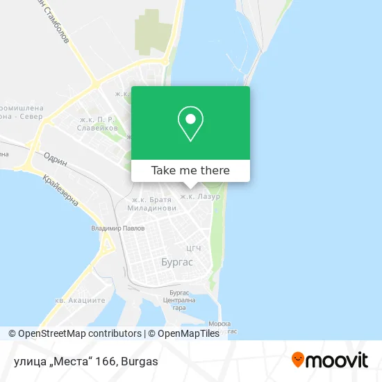 Карта улица „Места“ 166