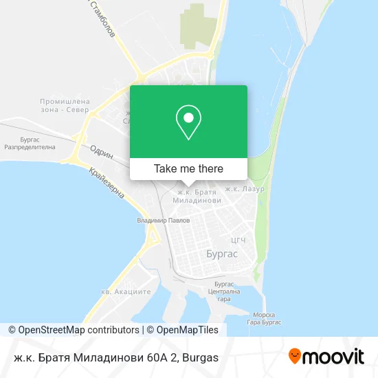 Карта ж.к. Братя Миладинови 60А 2