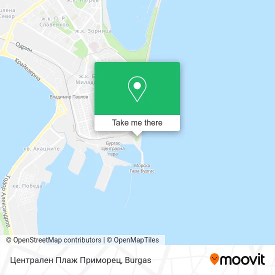Карта Централен Плаж Приморец