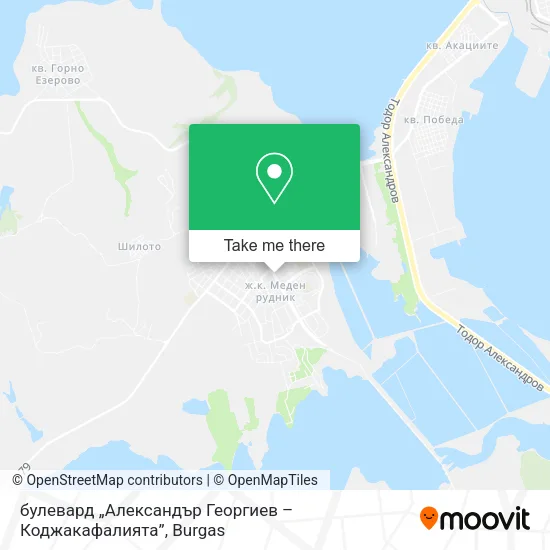 Карта булевард „Александър Георгиев – Коджакафалията”