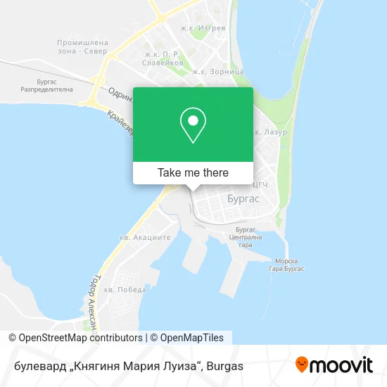 Карта булевард „Княгиня Мария Луиза“