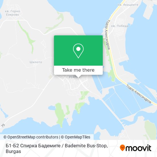 Б1-Б2 Спирка Бадемите / Bademite Bus-Stop map