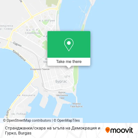 Карта Странджанки / скара на ъгъла на Демокрация и Гурко