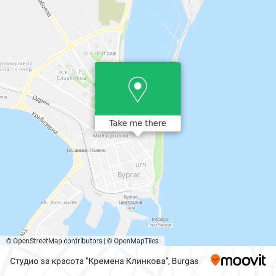 Карта Студио за красота "Кремена Клинкова"
