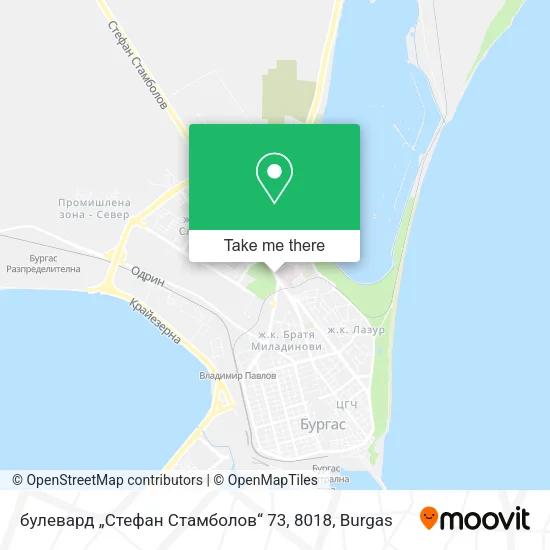 Карта булевард „Стефан Стамболов“ 73, 8018