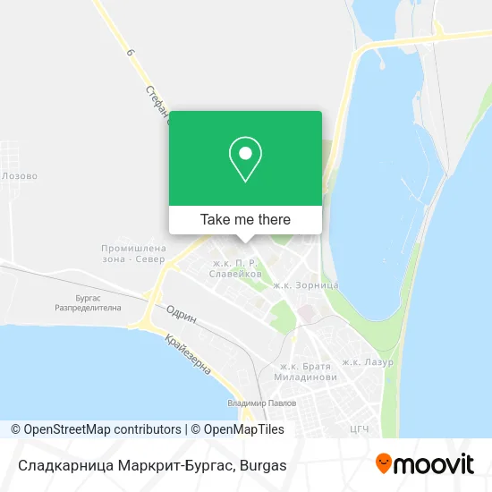 Карта Сладкарница Маркрит-Бургас