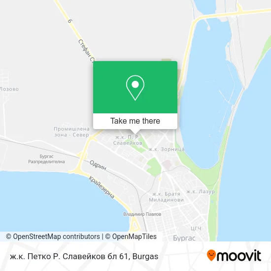 Карта ж.к. Петко Р. Славейков бл 61