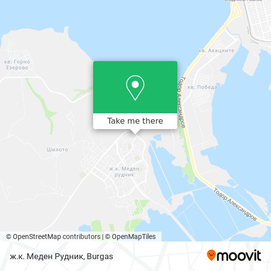ж.к. Меден Рудник map