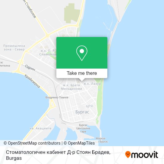 Карта Стоматологичен кабинет Д-р Стоян Брадев